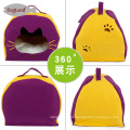 Natur Filz Katze Iglu Haus Winter Pet Cave mit abnehmbarem Kissen